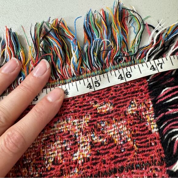 Butterfly Inspirational Pink Tapestry Blanket Throw Home Decor 47 X 57 Fringe - Picture 4 of 8